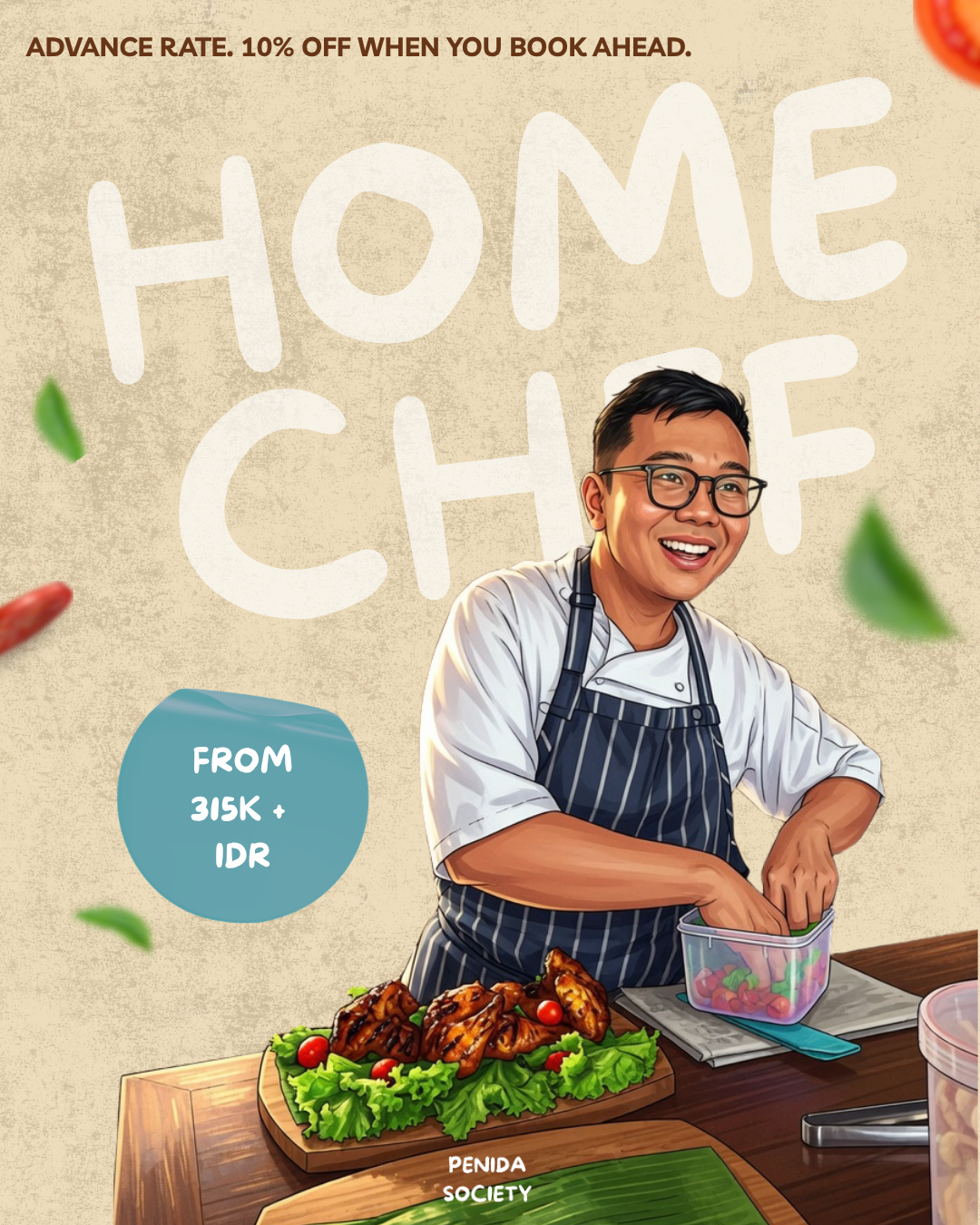 Penida Society home chef menu