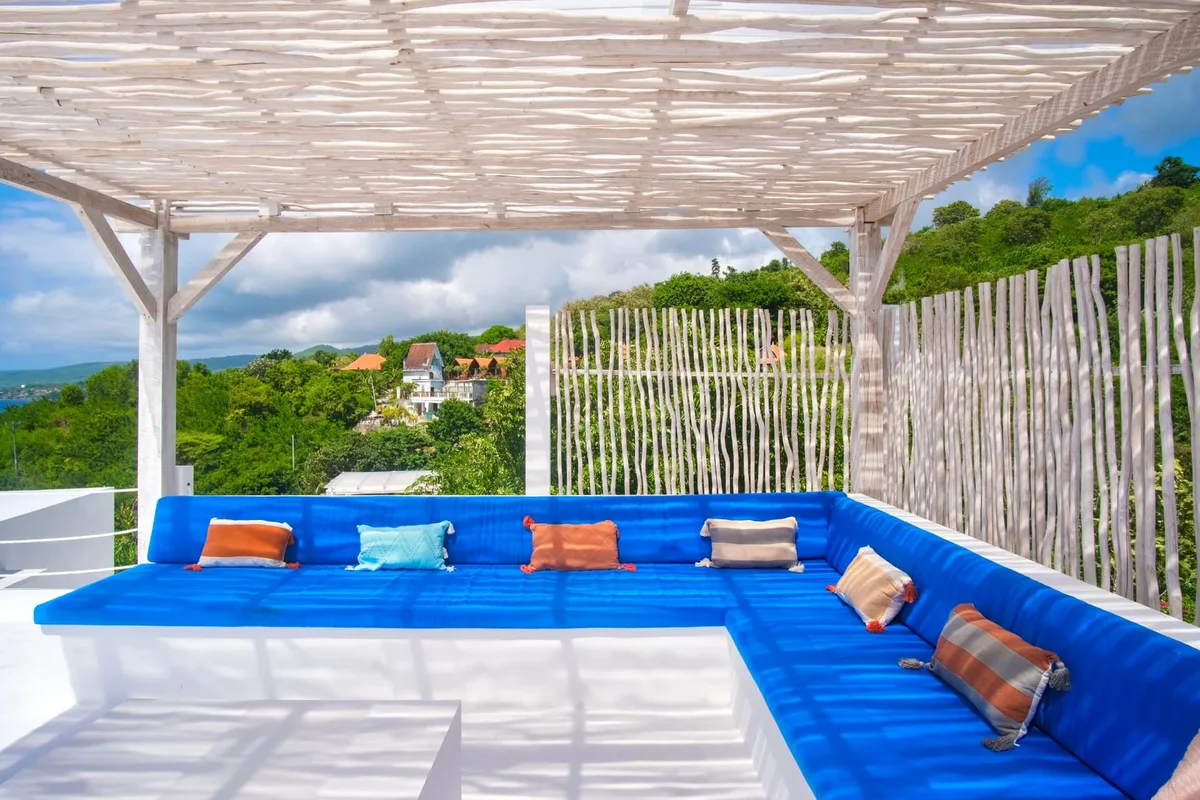 Rooftop terrace of a villa on Nusa Penida